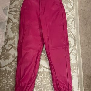 Pink Leather Pants